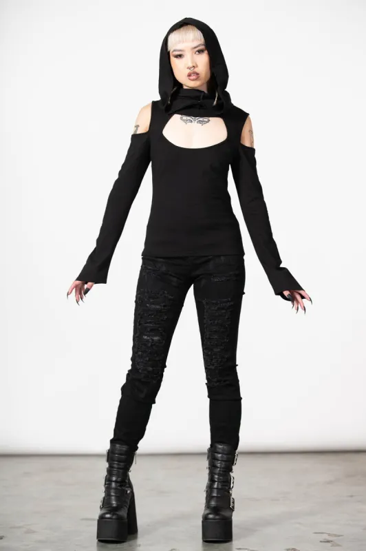 Lore Hooded Top made by Killstar