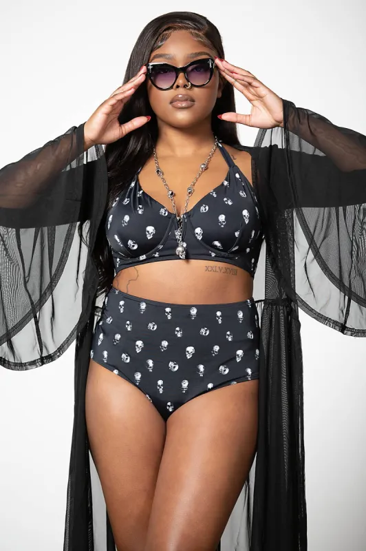 Skulls 2-Piece Swimsuit sold by Killstar