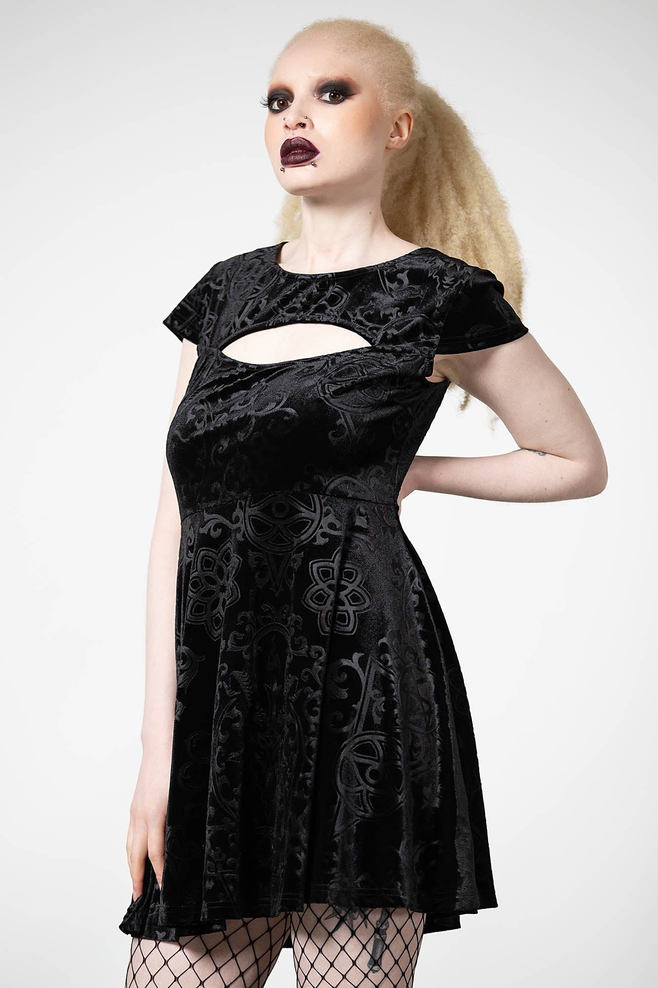 Blasphemia Keyhole Skater Dress Resurrect sold by Killstar product image thumbnail 4