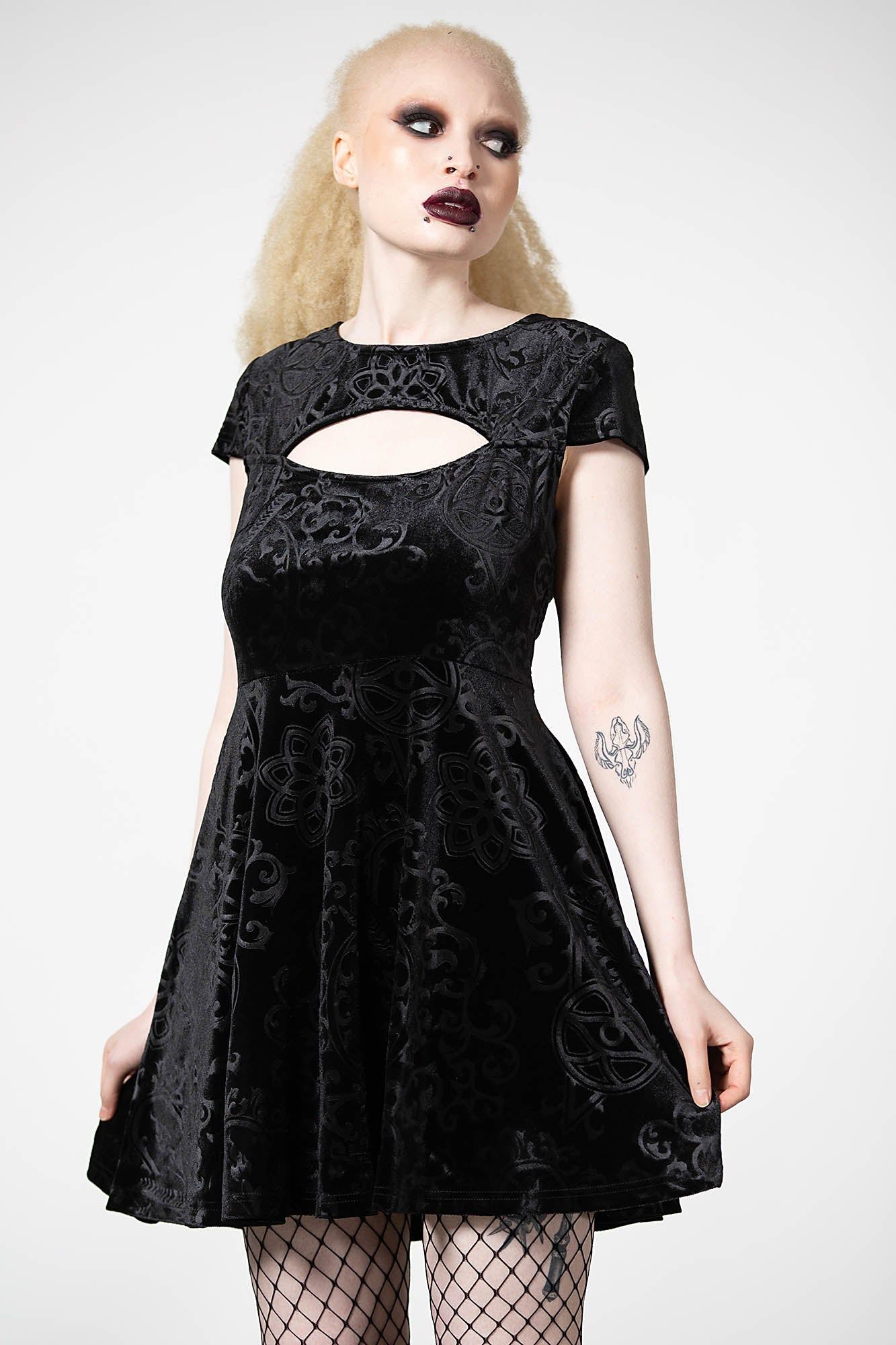 Blasphemia Keyhole Skater Dress Resurrect sold by Killstar product image thumbnail 2