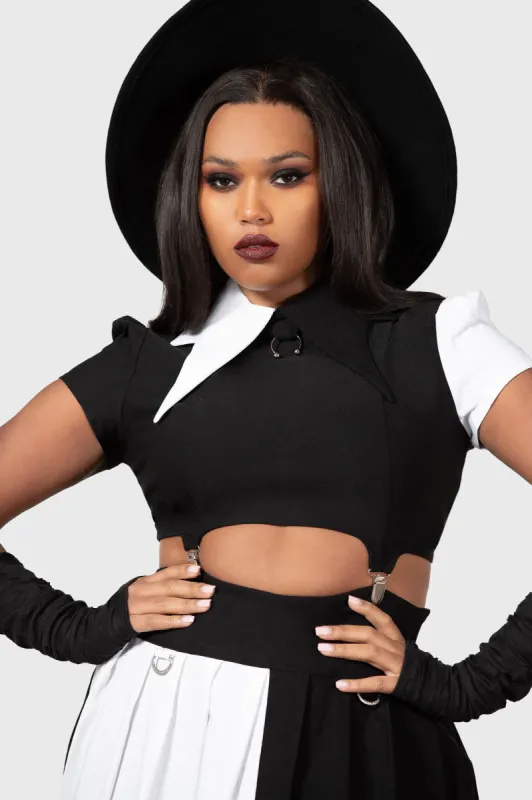 Hels Harlequin Top sold by Killstar