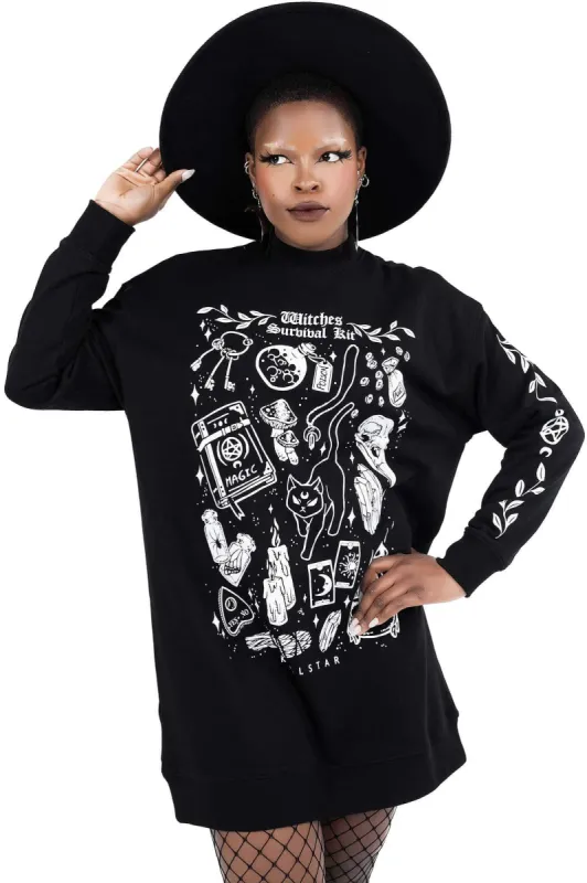 Survival Kit Sweater Dress Resurrect sold by Killstar