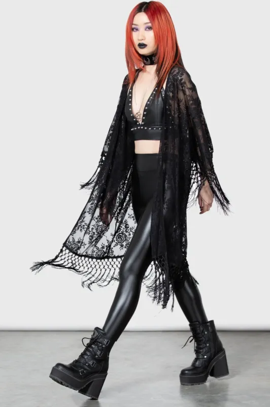 Witch Hazel Lace Kimono Resurrect sold by Killstar