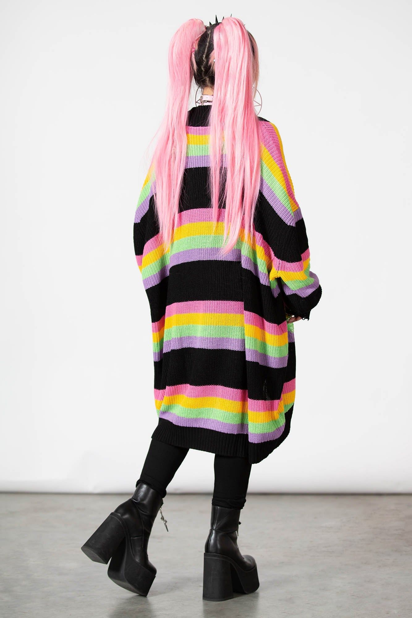Rainbow Knit Cardigan Resurrect sold by Killstar product image thumbnail 2