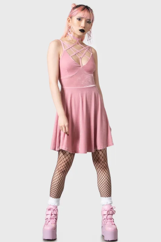 Magica Skater Dress [PASTEL PINK] sold by Killstar