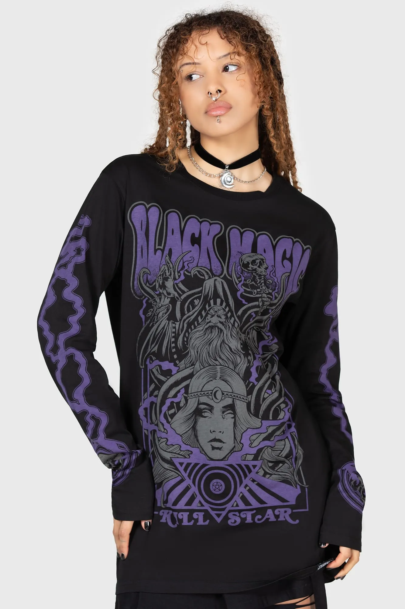 Blac Magick Long Sleeve Top sold by Killstar product image thumbnail 2
