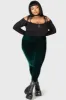 Hematite Leggings [EMERALD] [PLUS] sold by Killstar
