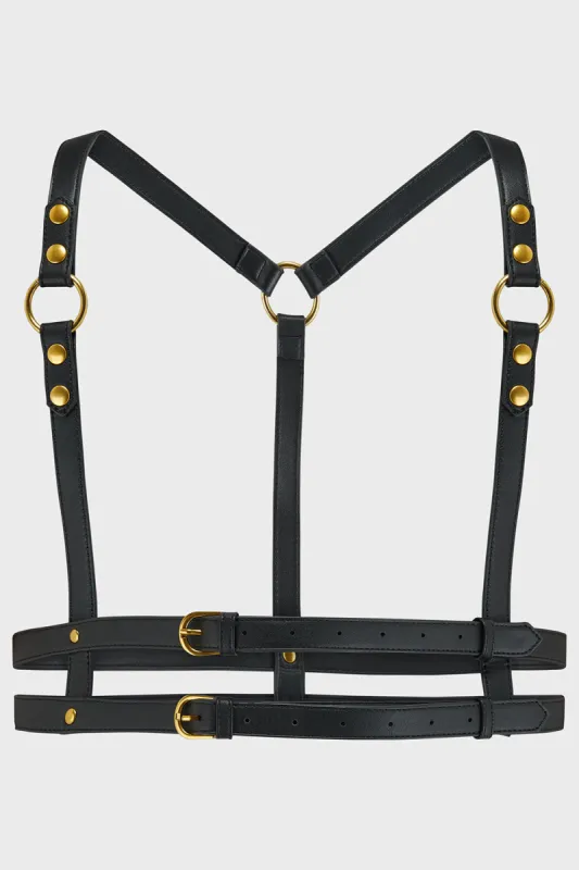 Wanda Harness [BLACK/GOLD] sold by Killstar