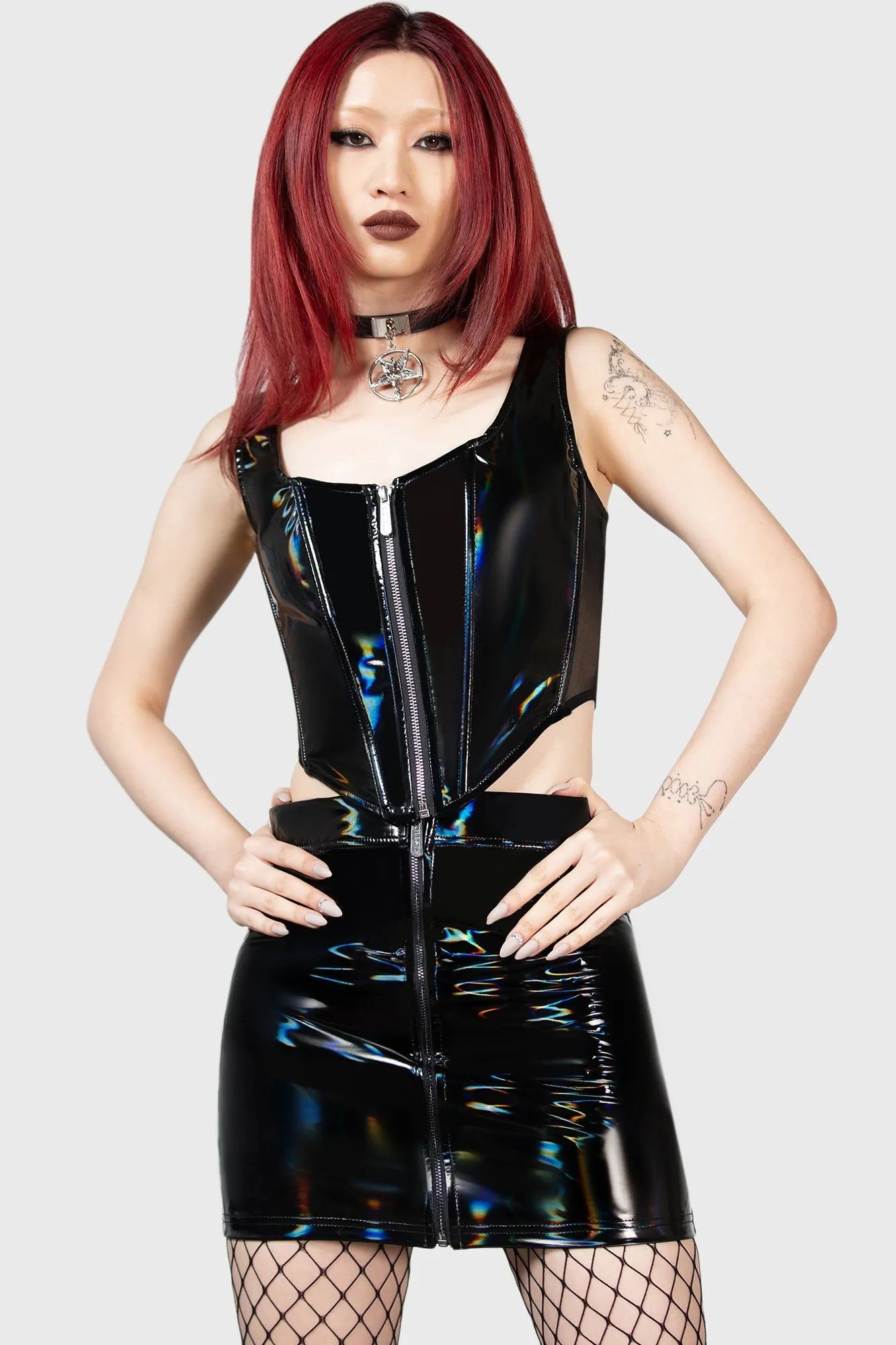 Vile Vector Mini Skirt sold by Killstar product image thumbnail 2