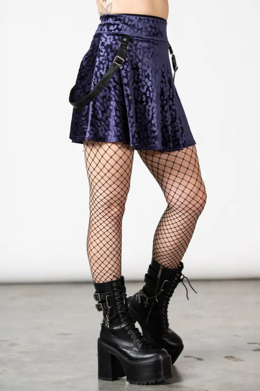 Kitty Pride Skater Skirt [PLUM] made by Killstar