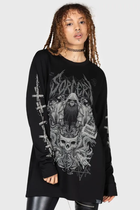 Sorcery Long Sleeve Top sold by Killstar