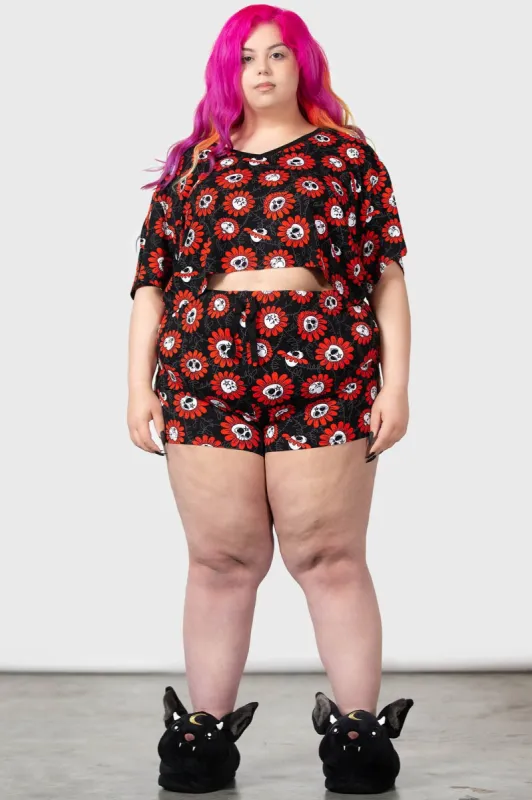 Gloomy Garden V-Neck Top [PLUS] sold by Killstar