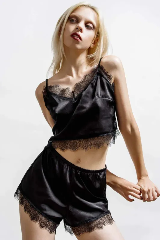 Lace Of Spades Satin Set sold by Killstar