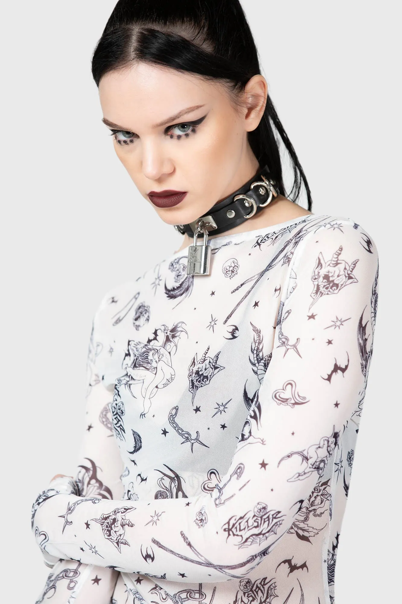 Dazed Skull Dress sold by Killstar product image thumbnail 2