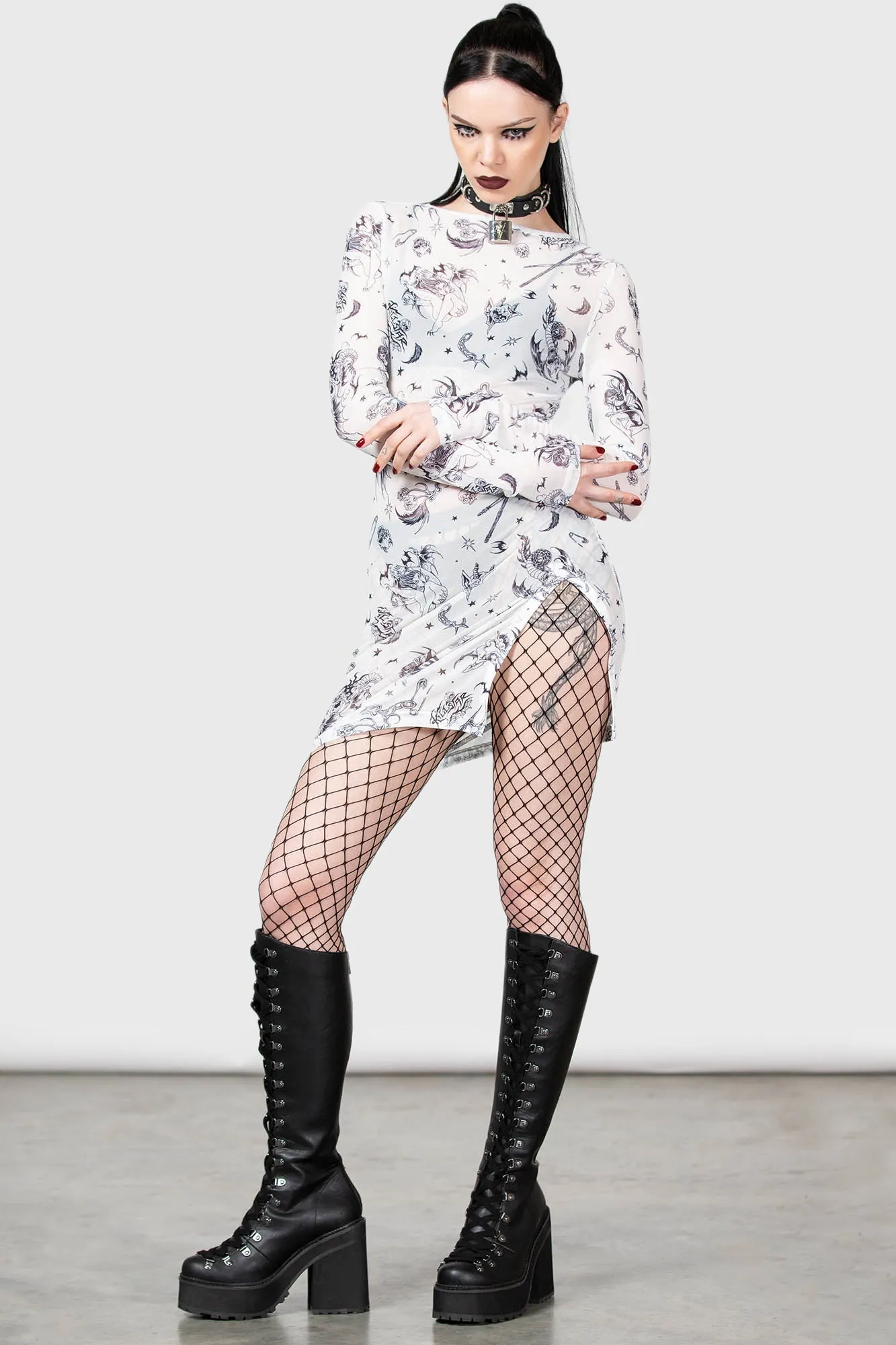 Dazed Skull Dress sold by Killstar product image thumbnail 3