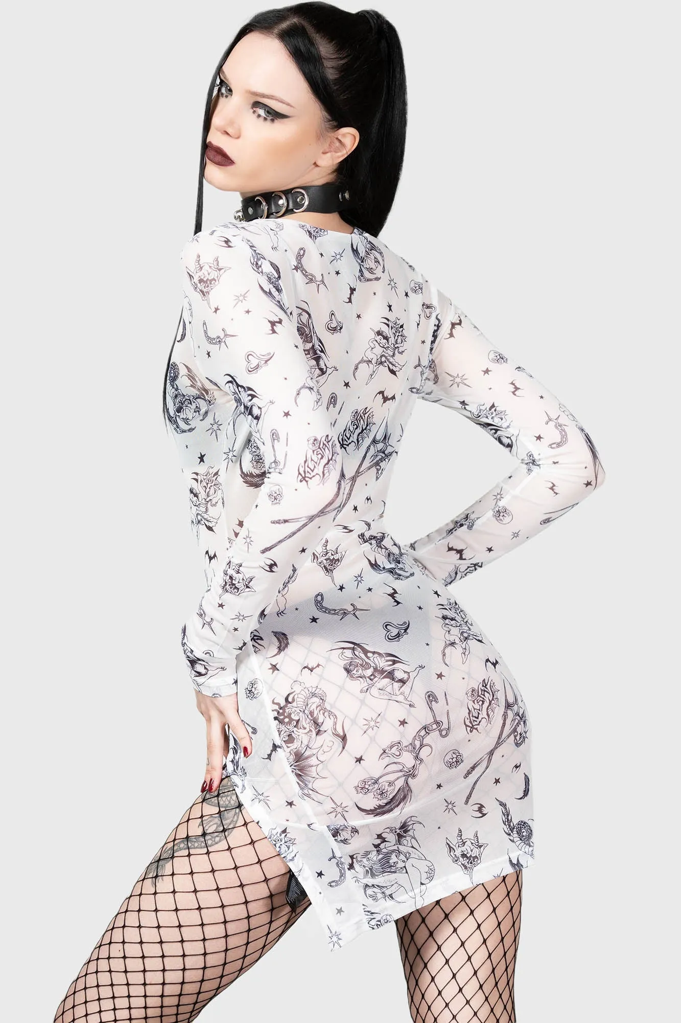 Dazed Skull Dress sold by Killstar product image thumbnail 4