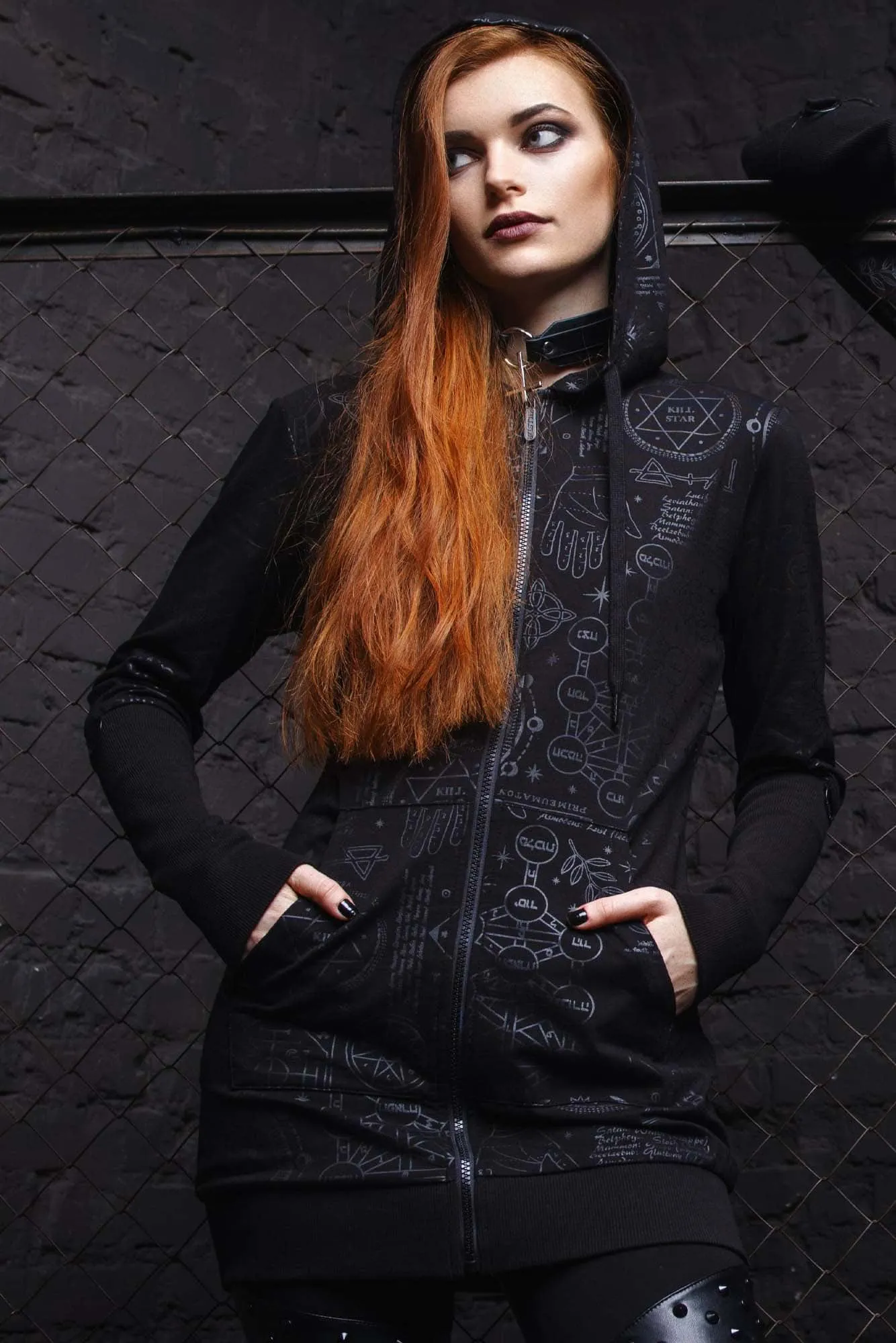 Unholy Sabbath Longline Hoodie sold by Killstar