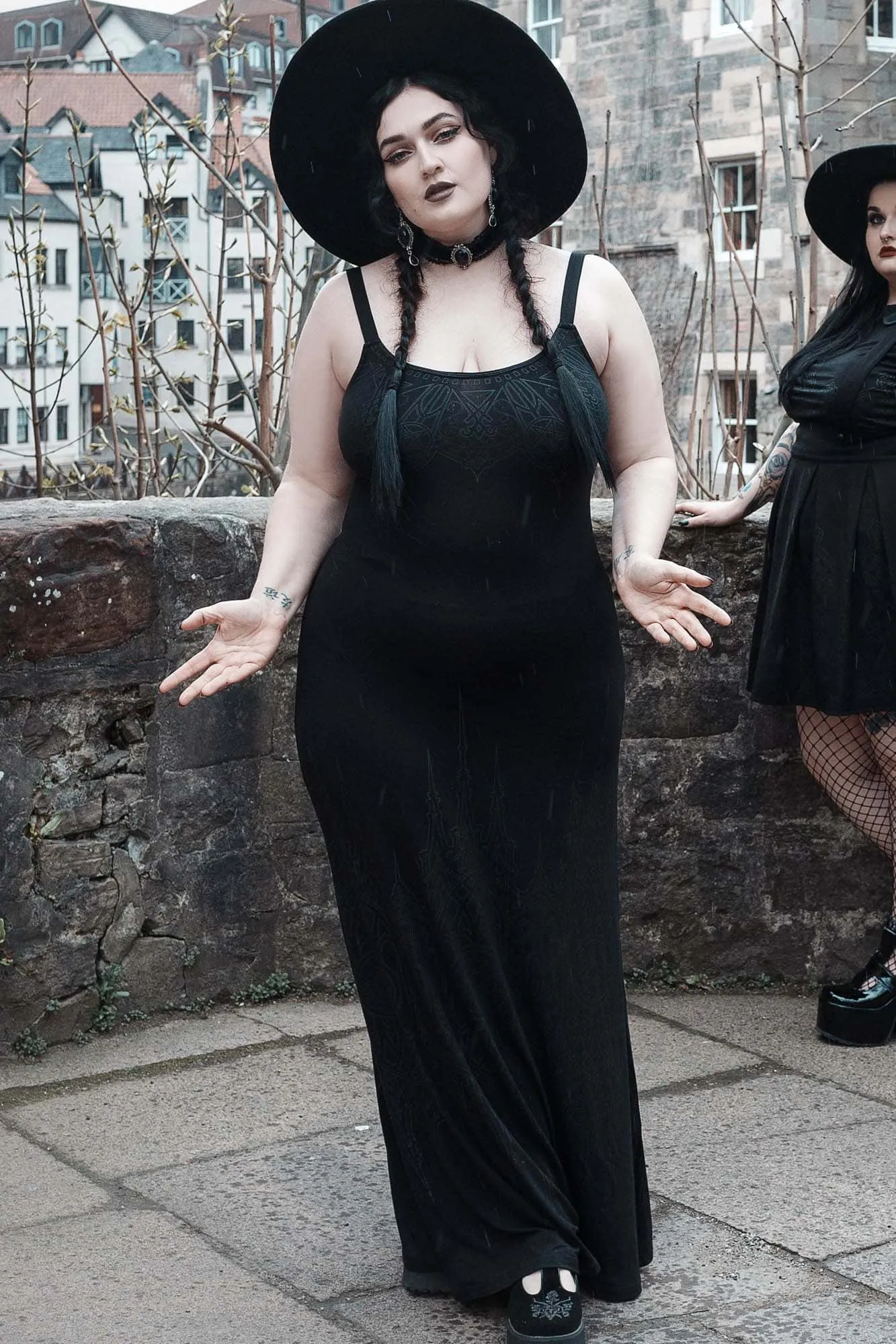 Dethroned Maxi Dress - M / Black / 95% Polyester 5% Elastane - Resurrect sold by Killstar