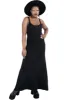 Dethroned Maxi Dress - M / Black / 95% Polyester 5% Elastane - Resurrect sold by Killstar
