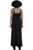 Dethroned Maxi Dress - M / Black / 95% Polyester 5% Elastane - Resurrect sold by Killstar