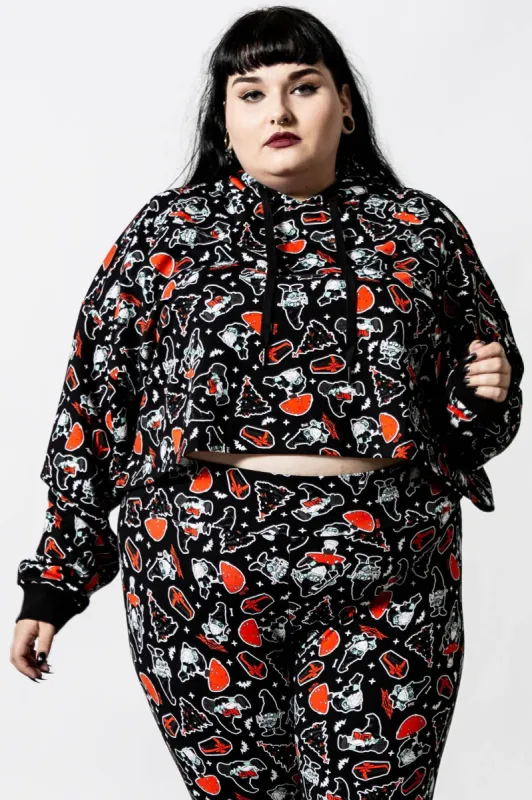 Gnomies Cropped Hoodie [PLUS] sold by Killstar