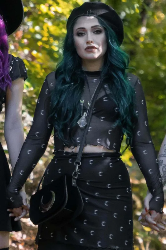 Mystica Mesh Top - Resurrect sold by Killstar