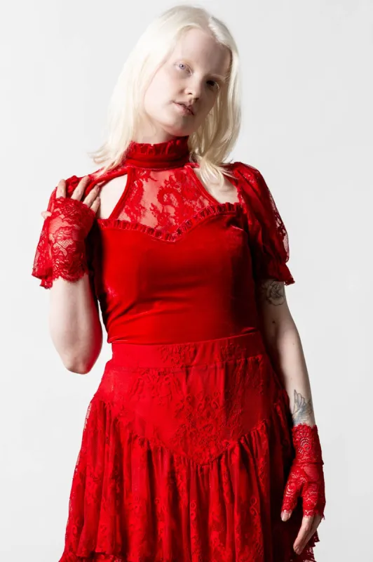 Endora Top [SCARLET] sold by Killstar