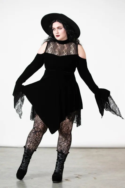 Moonstera Velvet Dress sold by Killstar