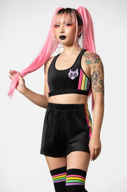 Groovy Velour Bralet sold by Killstar