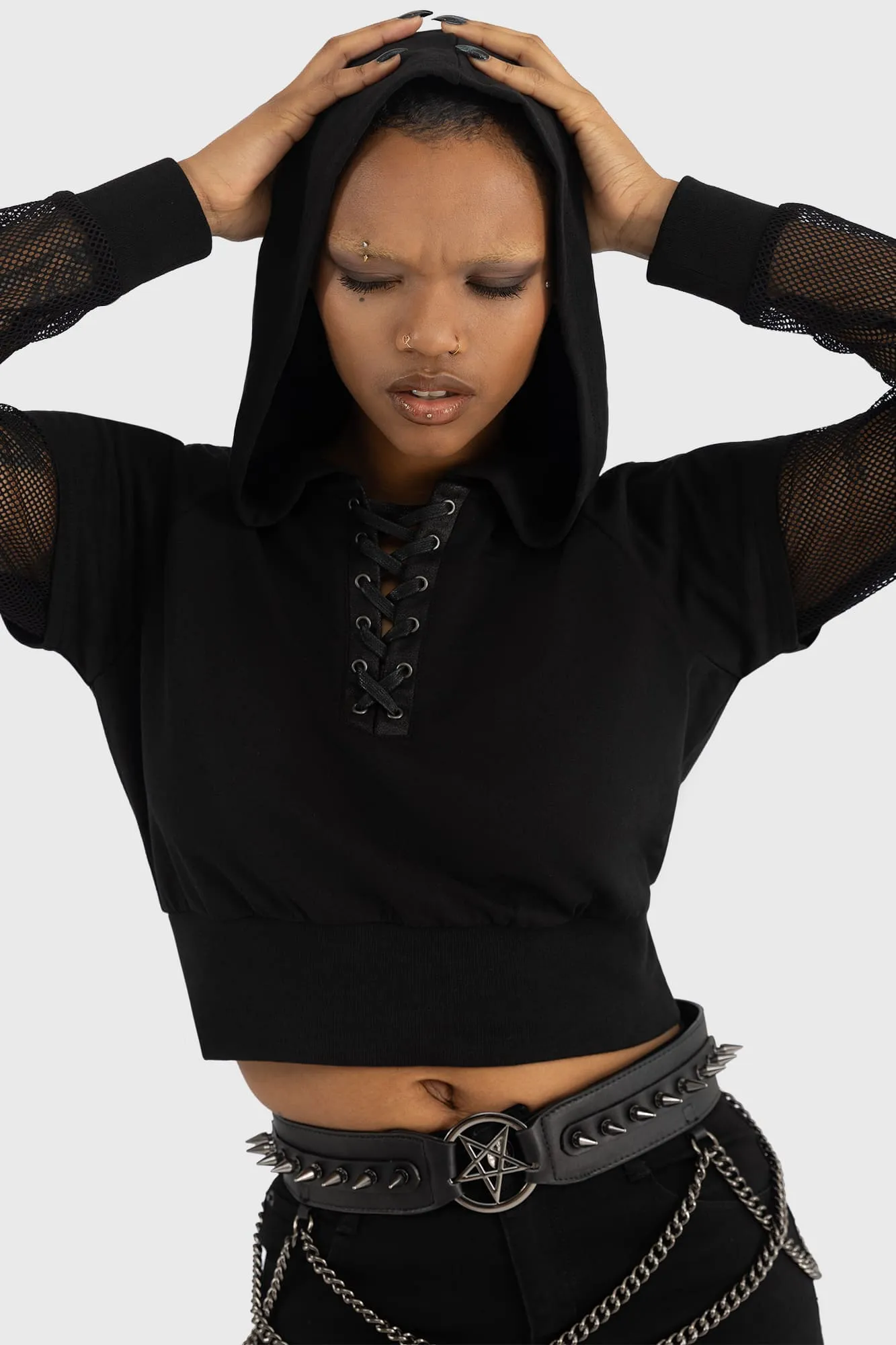 Smoldris Hoodie sold by Killstar product image thumbnail 4