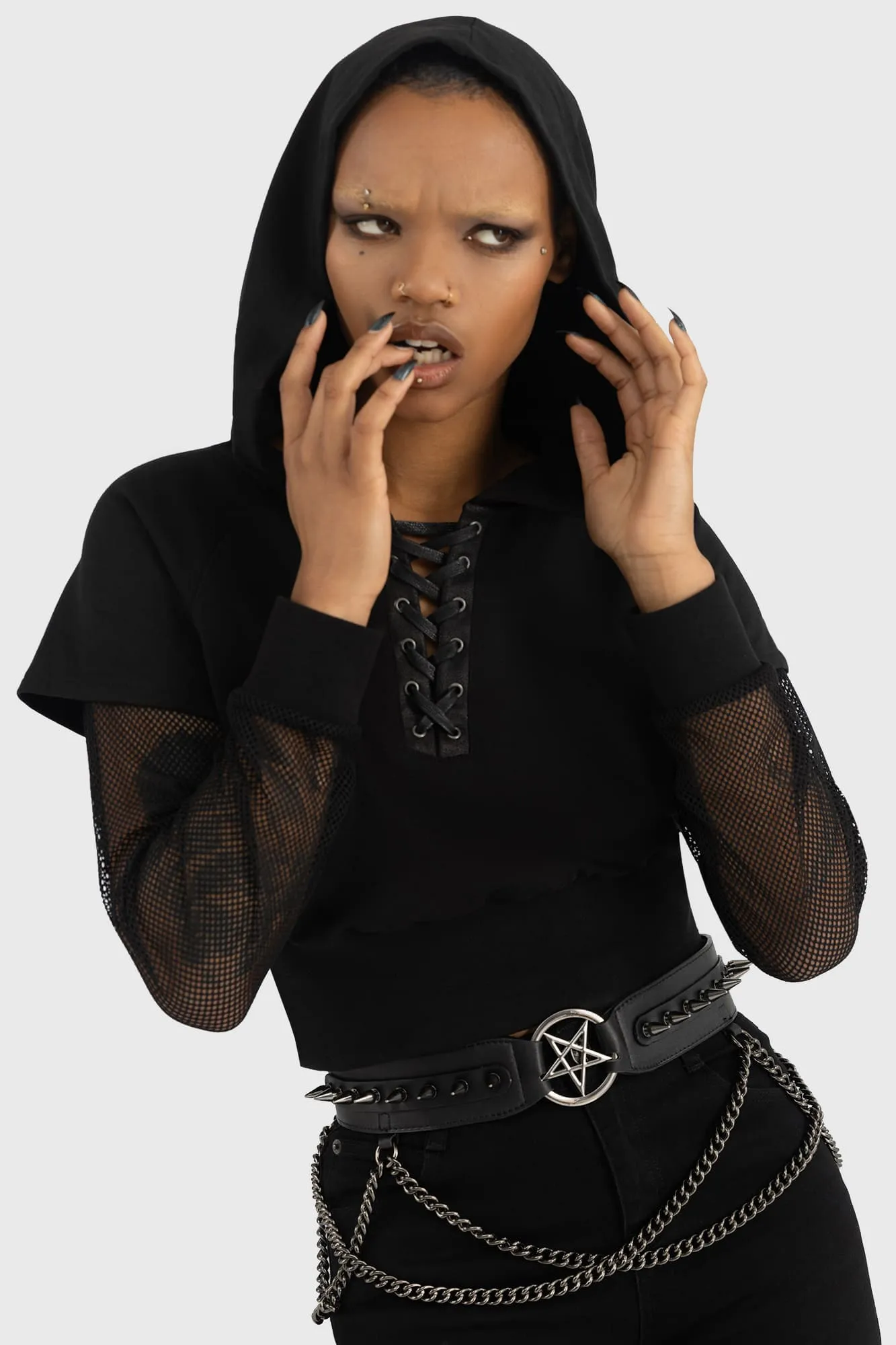 Smoldris Hoodie sold by Killstar product image thumbnail 2