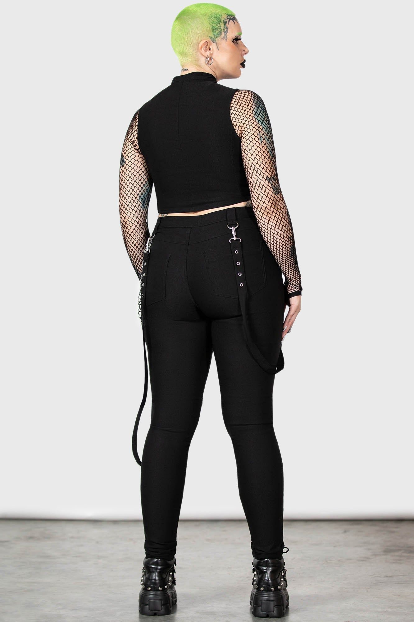 The Rave Skinny Trousers Resurrect sold by Killstar product image thumbnail 4