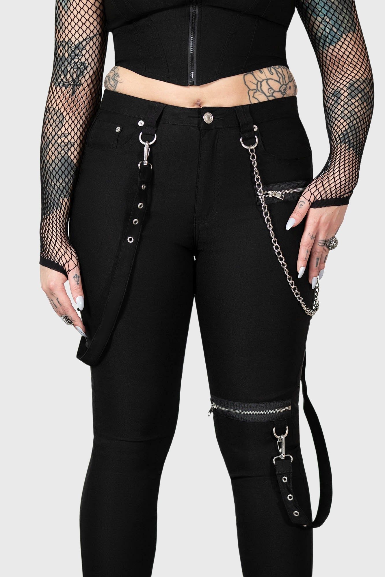 The Rave Skinny Trousers Resurrect sold by Killstar product image thumbnail 2