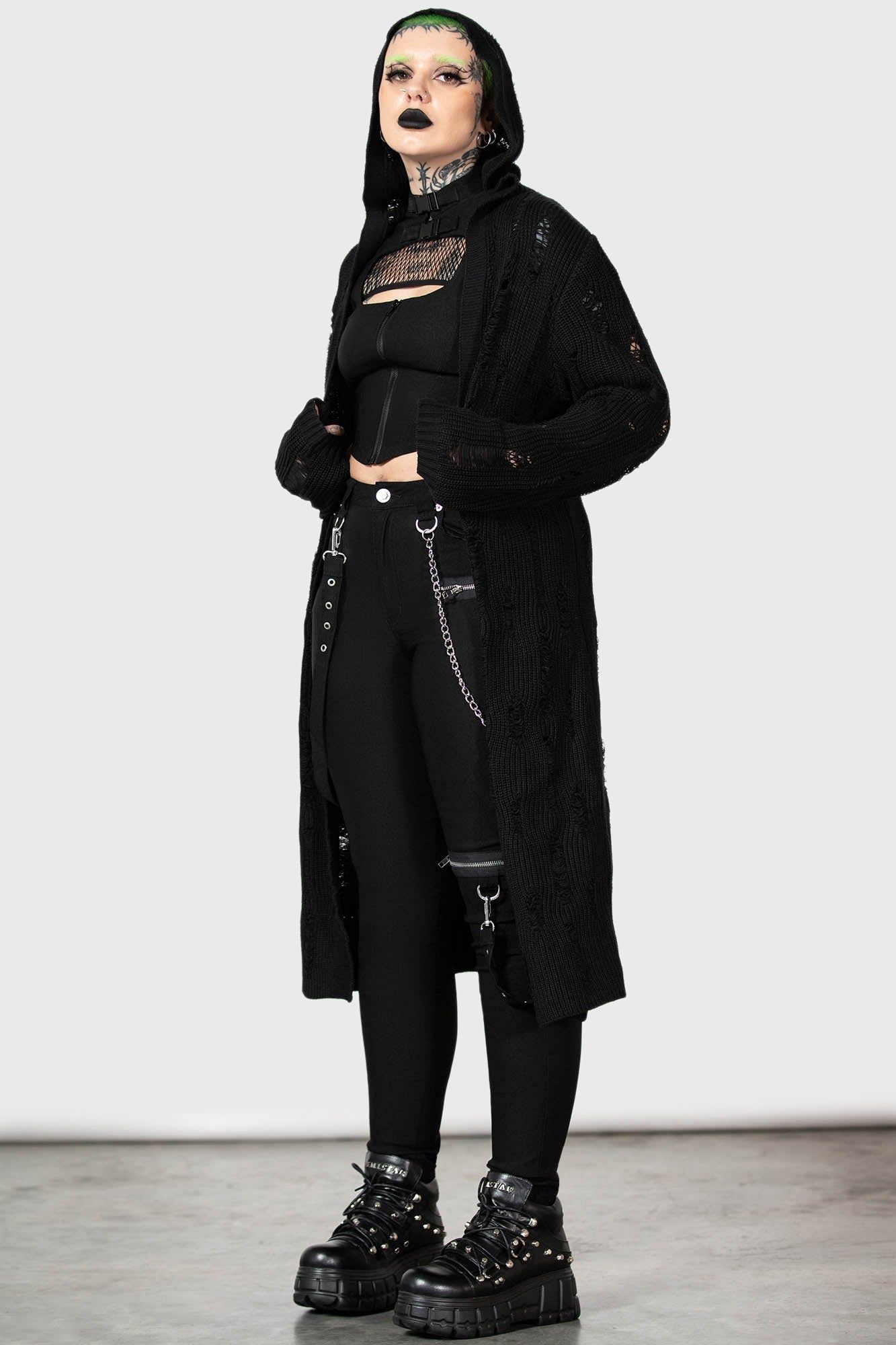 The Rave Skinny Trousers Resurrect sold by Killstar product image thumbnail 3