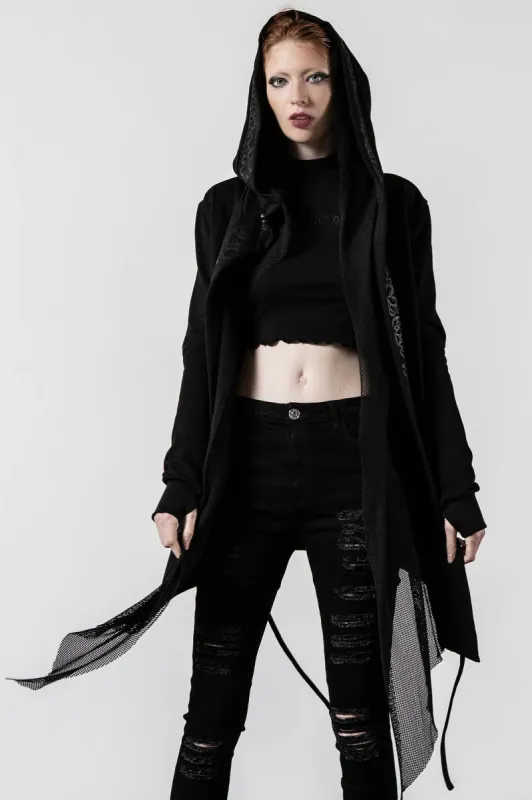 Ruination Hooded Cardigan sold by Killstar