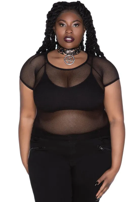 Wildchild Fishnet Top [B] [PLUS] sold by Killstar
