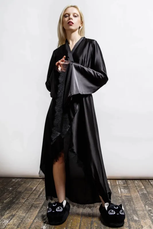 Deadly Daze Satin Robe [B] sold by Killstar