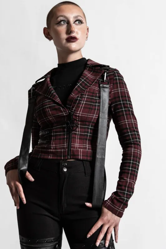 Freak Flag Jacket [BLOOD TARTAN] sold by Killstar