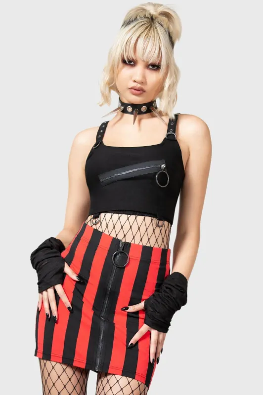 Total Rush Mini Skirt [RED] sold by Killstar