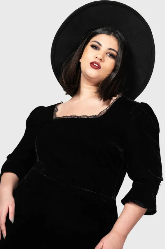 Dottie Dottie Velvet Top [PLUS] Resurrect sold by Killstar