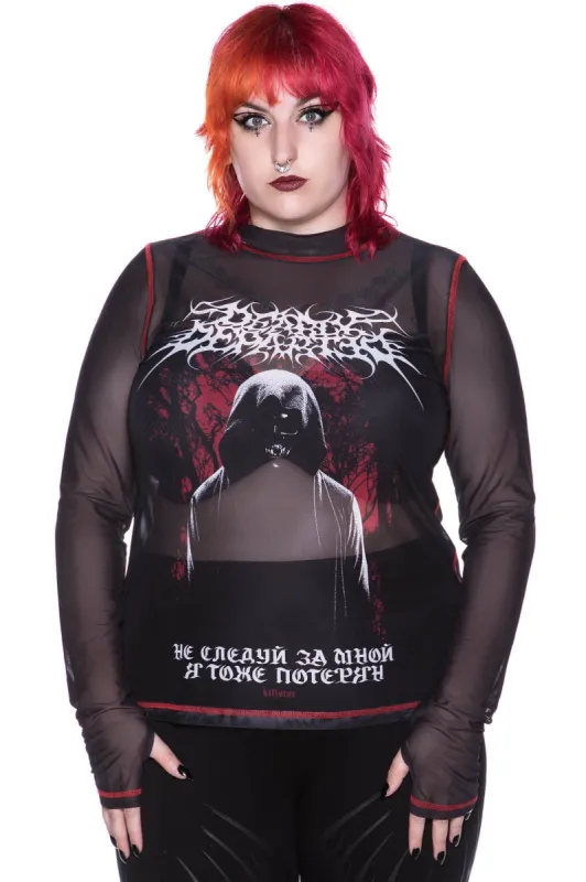 Departed Mesh Top [PLUS] sold by Killstar