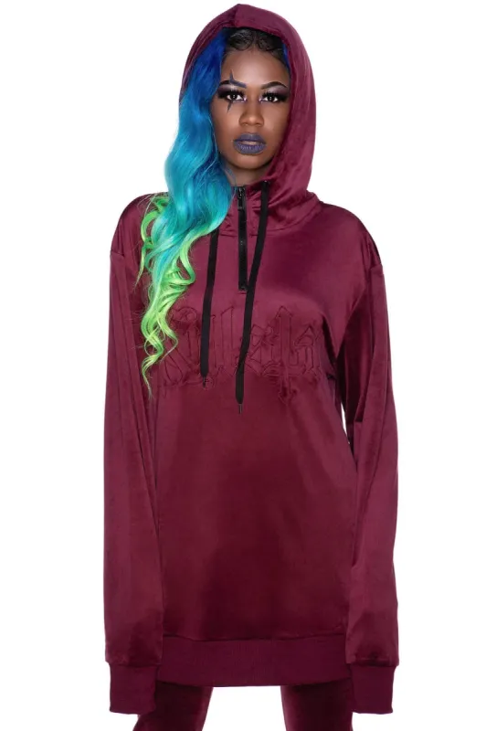 Fester Hoodie [BURGUNDY] sold by Killstar