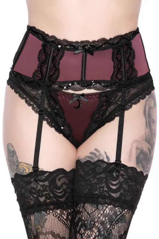 She's Poison Garter Belt [WINE] sold by Killstar