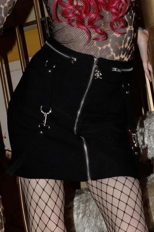 Pretty Kitty Mini Skirt [B] sold by Killstar