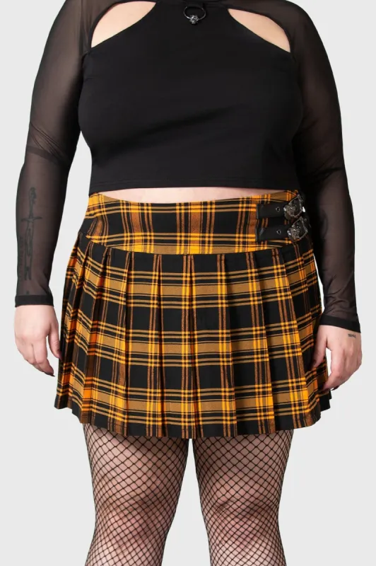Heart Angst Mini Skirt [PLUS] sold by Killstar