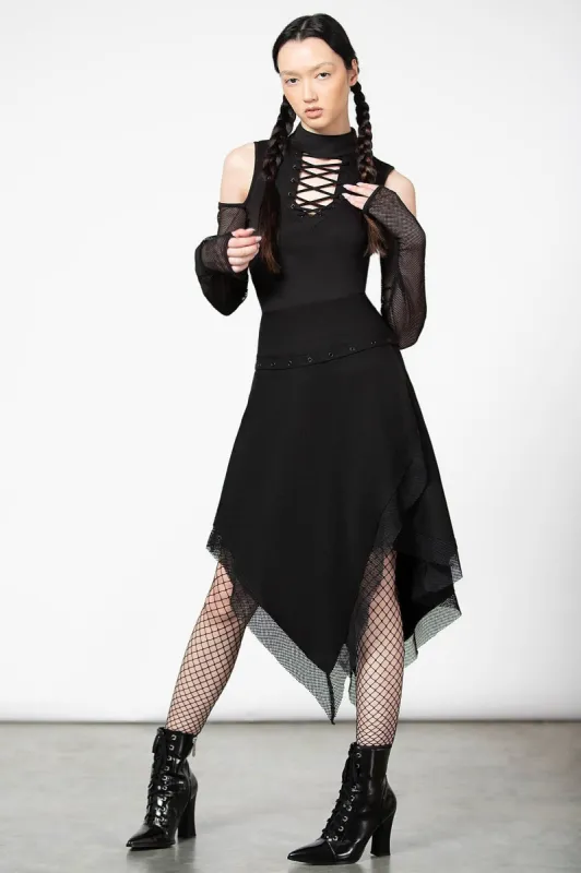 Catryna Asymmetric Skirt Resurrect sold by Killstar