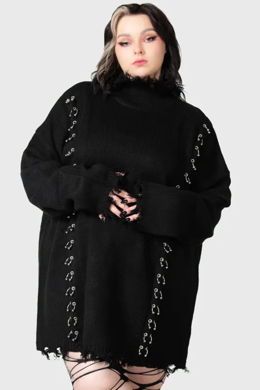 Daith Knit Sweater [PLUS] sold by Killstar