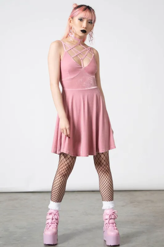 Magica Skater Dress [PASTEL PINK] Resurrect sold by Killstar