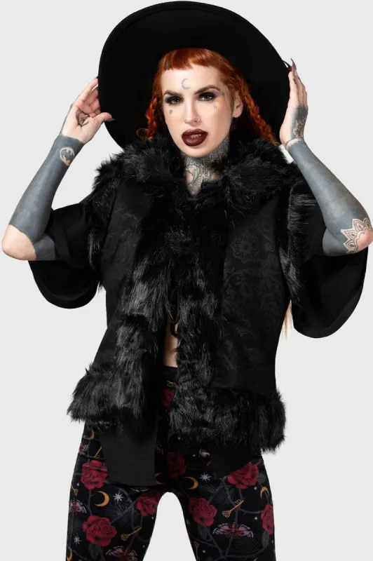 Terradalia Faux Fur Gilet sold by Killstar