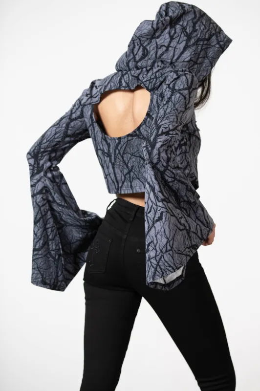 Hexmoon Cropped Hoodie sold by Killstar